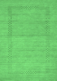 Abstract Emerald Green Contemporary Rug, con796emgrn