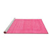 Sideview of Machine Washable Abstract Pink Contemporary Rug, wshcon796pnk