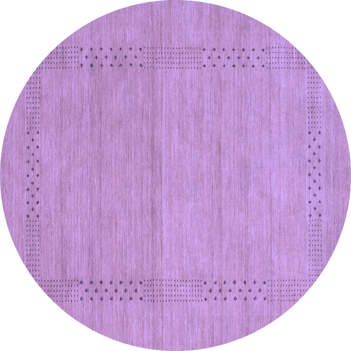 Round Abstract Blue Contemporary Rug, con796blu