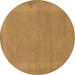 Round Abstract Brown Contemporary Rug, con797brn