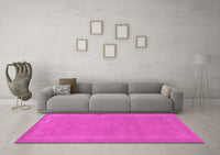 Machine Washable Abstract Pink Contemporary Rug, wshcon797pnk