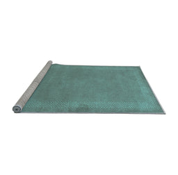 Sideview of Machine Washable Abstract Light Blue Contemporary Rug, wshcon797lblu