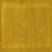 Square Abstract Yellow Contemporary Rug, con797yw