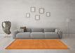 Machine Washable Abstract Orange Contemporary Area Rugs in a Living Room, wshcon797org