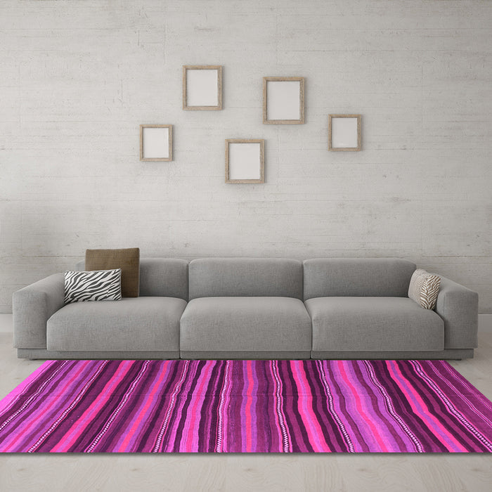Machine Washable Southwestern Pink Country Rug in a Living Room, wshcon798pnk