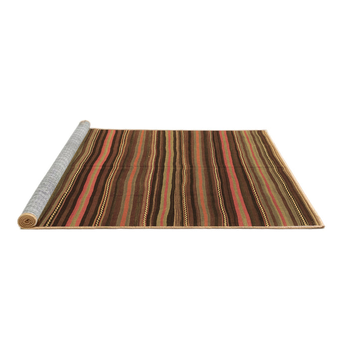Sideview of Machine Washable Southwestern Brown Country Rug, wshcon798brn