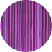 Round Southwestern Purple Country Rug, con798pur