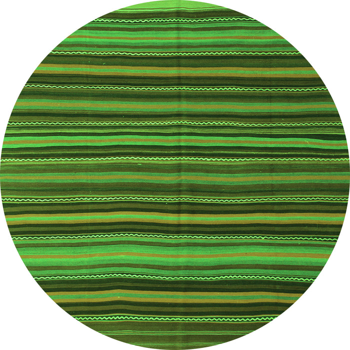 Machine Washable Southwestern Green Country Area Rugs, wshcon798grn