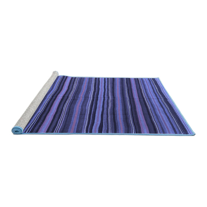 Sideview of Machine Washable Southwestern Blue Country Rug, wshcon798blu