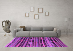 Machine Washable Southwestern Purple Country Area Rugs in a Living Room, wshcon798pur