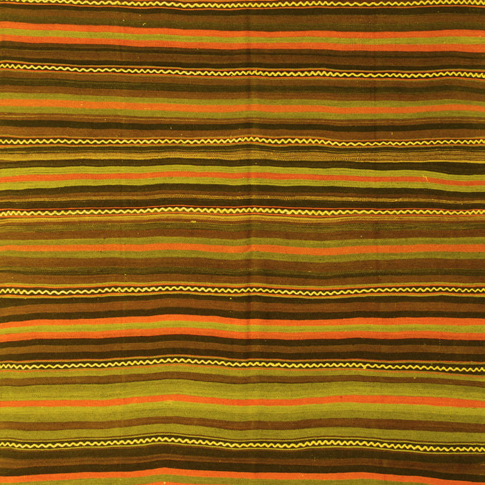 Machine Washable Southwestern Yellow Country Rug, wshcon798yw