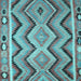 Square Southwestern Light Blue Country Rug, con799lblu