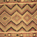 Square Southwestern Brown Country Rug, con799brn