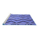 Sideview of Machine Washable Southwestern Blue Country Rug, wshcon799blu