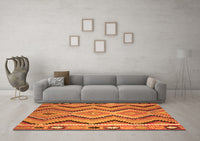 Machine Washable Southwestern Orange Country Rug, wshcon799org