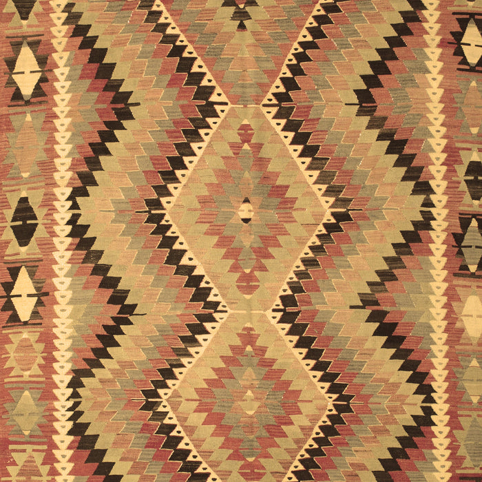 Machine Washable Southwestern Brown Country Rug, wshcon799brn