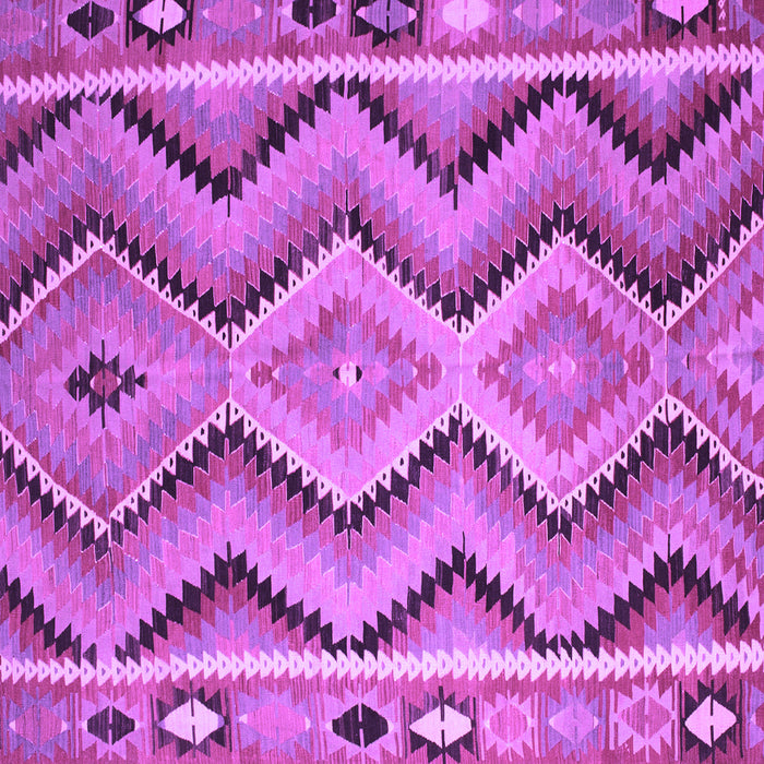 Square Machine Washable Southwestern Purple Country Area Rugs, wshcon799pur