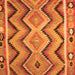 Serging Thickness of Southwestern Orange Country Rug, con799org