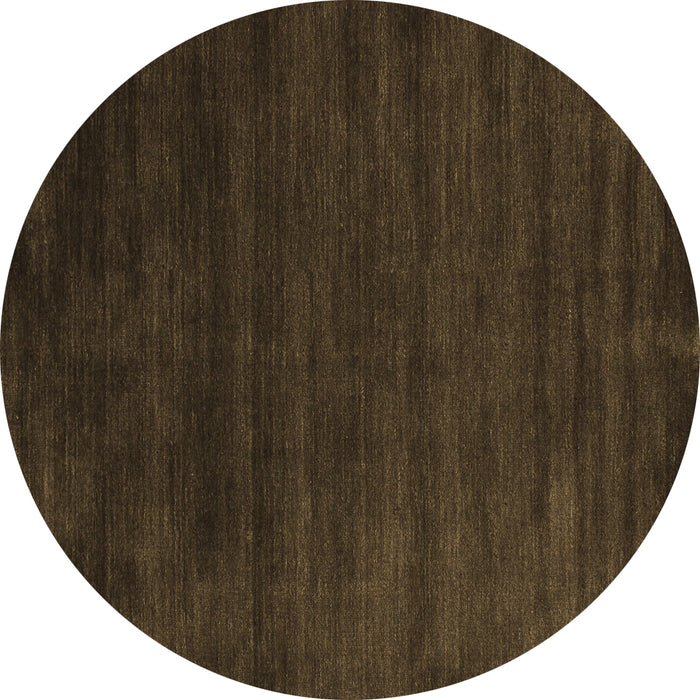 Round Machine Washable Abstract Brown Contemporary Rug, wshcon79brn