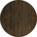 Round Machine Washable Abstract Brown Contemporary Rug, wshcon79brn