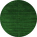 Square Abstract Green Contemporary Rug, con79grn