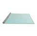 Sideview of Machine Washable Solid Light Blue Modern Rug, wshcon7lblu