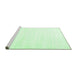 Sideview of Machine Washable Solid Emerald Green Modern Area Rugs, wshcon7emgrn