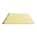 Sideview of Machine Washable Solid Yellow Modern Rug, wshcon7yw