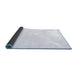 Sideview of Solid Blue Modern Rug, con7blu