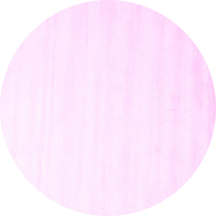 Round Solid Pink Modern Rug, con7pnk