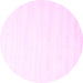 Round Solid Pink Modern Rug, con7pnk