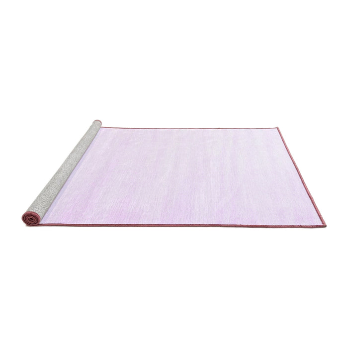 Sideview of Machine Washable Solid Purple Modern Area Rugs, wshcon7pur