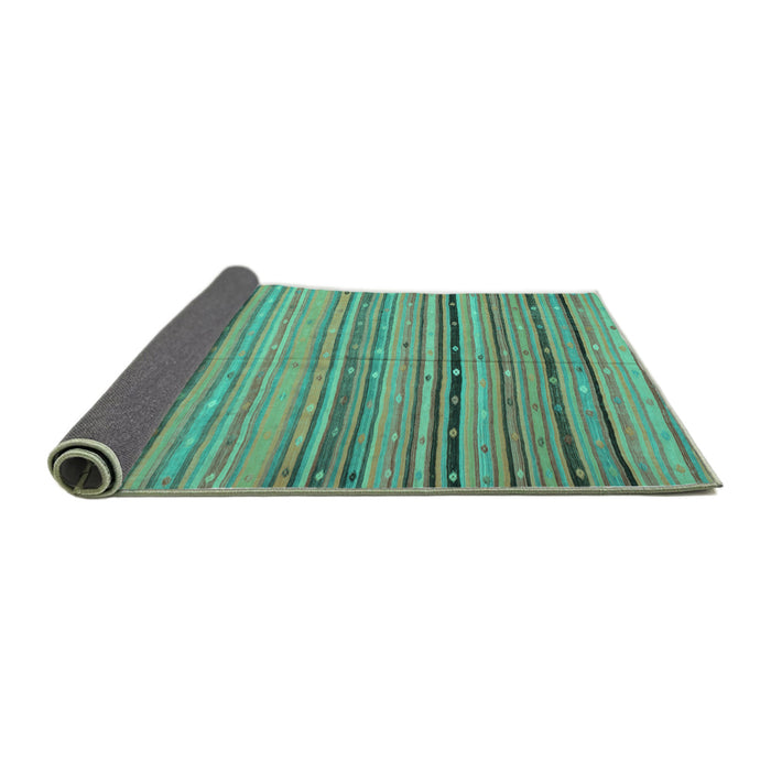 Sideview of Southwestern Turquoise Country Rug, con800turq