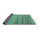 Sideview of Southwestern Turquoise Country Rug, con800turq