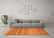 Machine Washable Southwestern Orange Country Area Rugs in a Living Room, wshcon800org