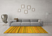 Machine Washable Southwestern Yellow Country Rug in a Living Room, wshcon800yw