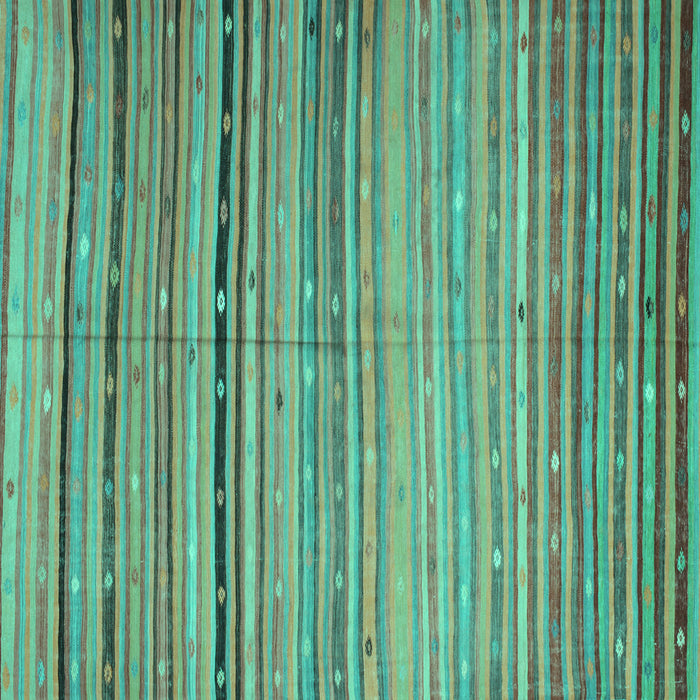 Square Southwestern Turquoise Country Rug, con800turq