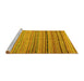 Sideview of Machine Washable Southwestern Yellow Country Rug, wshcon800yw