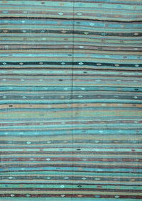 Southwestern Light Blue Country Rug, con800lblu