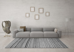 Machine Washable Southwestern Gray Country Rug in a Living Room,, wshcon800gry