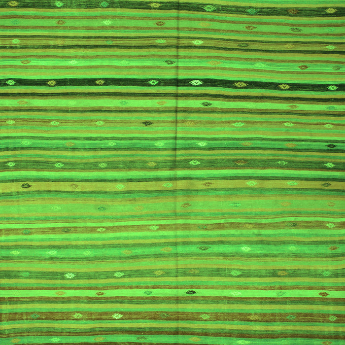 Serging Thickness of Machine Washable Southwestern Green Country Area Rugs, wshcon800grn