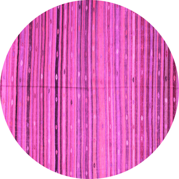 Round Southwestern Pink Country Rug, con800pnk
