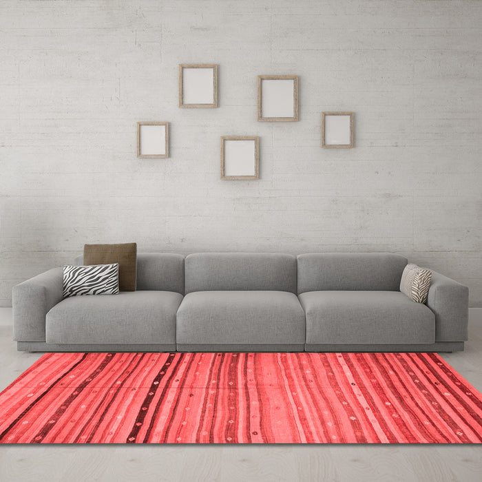Country Red Washable Rugs