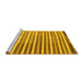 Sideview of Machine Washable Southwestern Yellow Country Rug, wshcon801yw