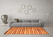 Machine Washable Southwestern Orange Country Area Rugs in a Living Room, wshcon801org