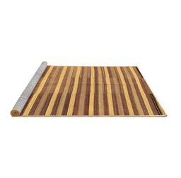 Sideview of Machine Washable Southwestern Brown Country Rug, wshcon801brn