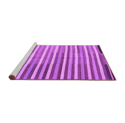 Sideview of Machine Washable Southwestern Purple Country Area Rugs, wshcon801pur