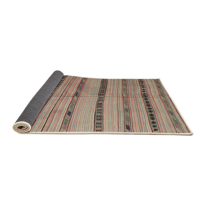 Thickness of Contemporary Sienna Brown Southwestern Rug, con802