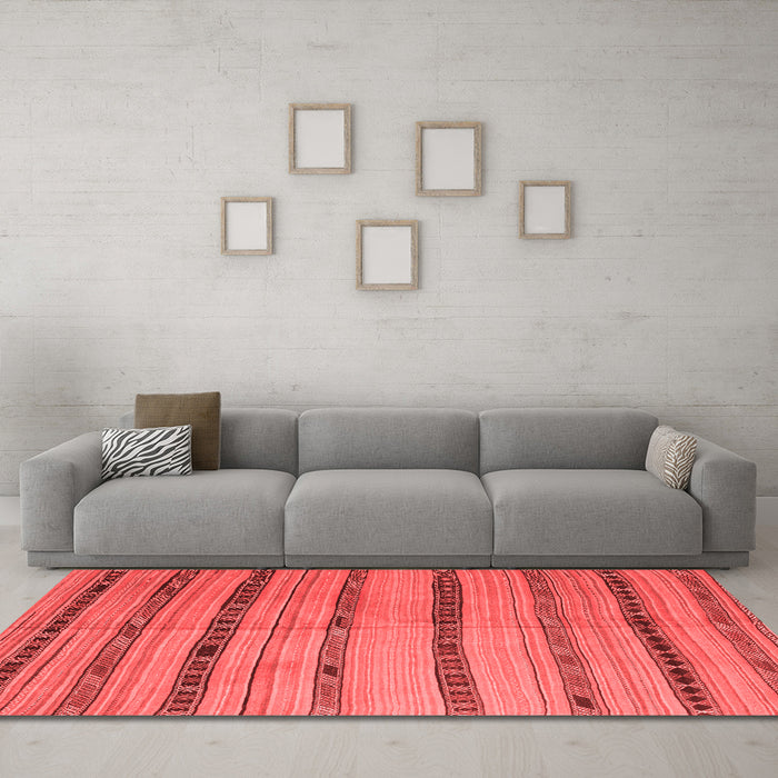 Country Red Washable Rugs