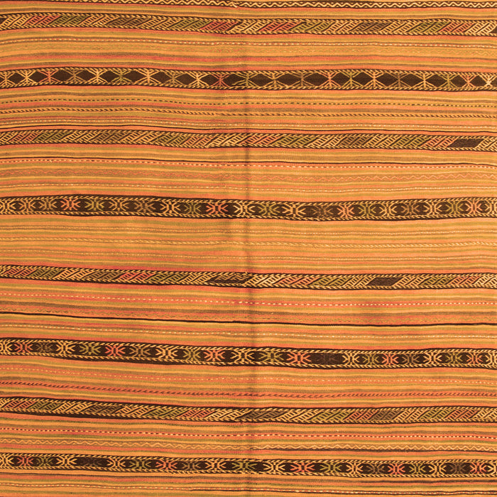 Round Machine Washable Southwestern Orange Country Area Rugs, wshcon802org